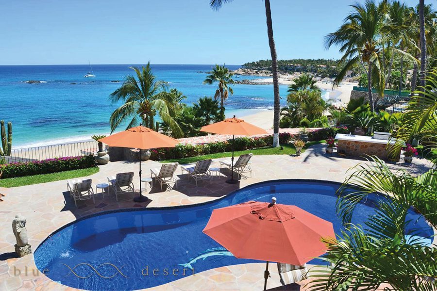 Casa Corazon pool and terrace above the beach